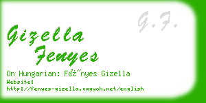 gizella fenyes business card